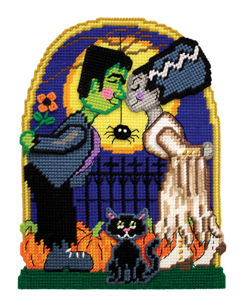 Design Works Plastic Canvas Wall Decor Kit-Monster Love - 5A0032PM-1H4DG