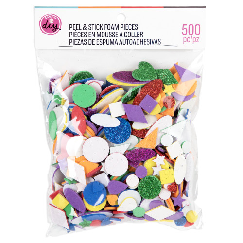 3 Pack - CousinDIY Foam Sticker Pieces Variety Pack 500/Pkg-Assorted - 5A002LTB-1GNHH - 191648179965