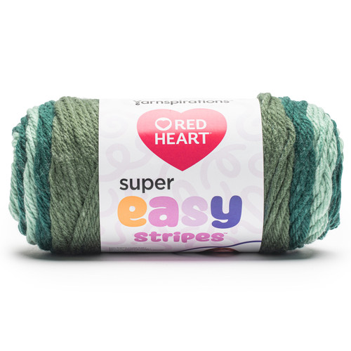3 Pack - Red Heart Super Easy Stripes Yarn-Shady Grove - 5A002X8P-1GY6F - 073650101595