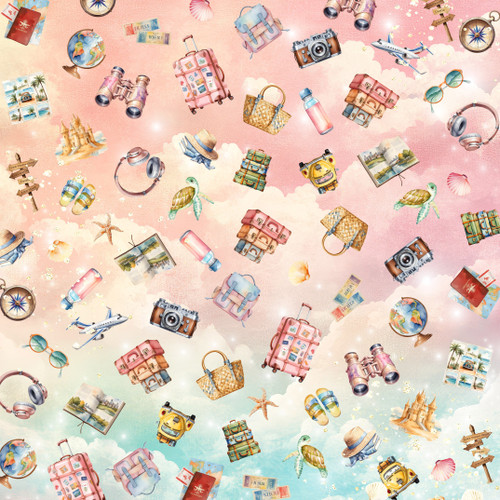 3 Pack - Memory Place Collage Origami Papers 5.9"X5.9" 24/Pkg-Sunkissed Summer - 5A0032T0-1H4HS