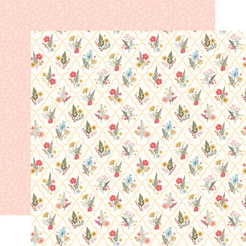 25 Pack - Pressed Floral Double-Sided Cardstock 12"x12"-Floral Diamonds - 5A0033YC-1H5NH - 810192596508