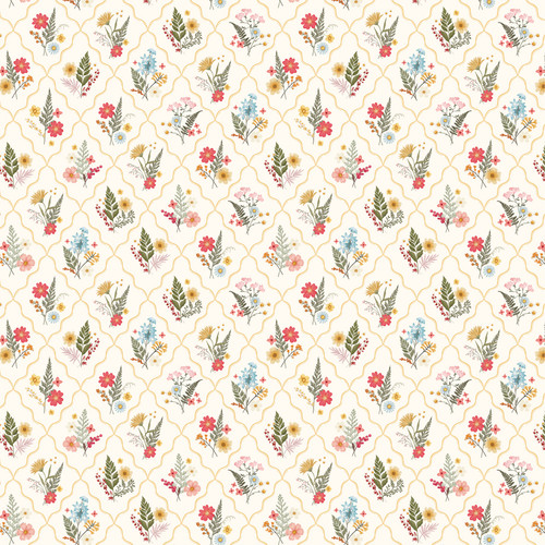 25 Pack - Pressed Floral Double-Sided Cardstock 12"x12"-Floral Diamonds - 5A0033YC-1H5NH