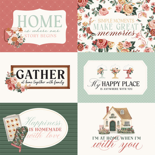25 Pack - Feels Like Home Double-Sided Cardstock 12"X12"-6X4 Journaling Cards - 5A0033XR-1H5NR
