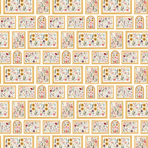 25 Pack - Pressed Floral Double-Sided Cardstock 12"x12"-Framed Flowers - 5A0033YC-1H5P0