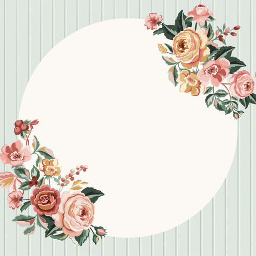 25 Pack - Feels Like Home Double-Sided Cardstock 12"X12"-Floral Frame - 5A0033XR-1H5NN