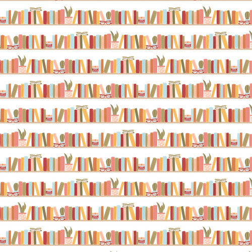 25 Pack - Bookish Double-Sided Cardstock 12"X12"-Stacked Shelves - 5A003415-1H5R5
