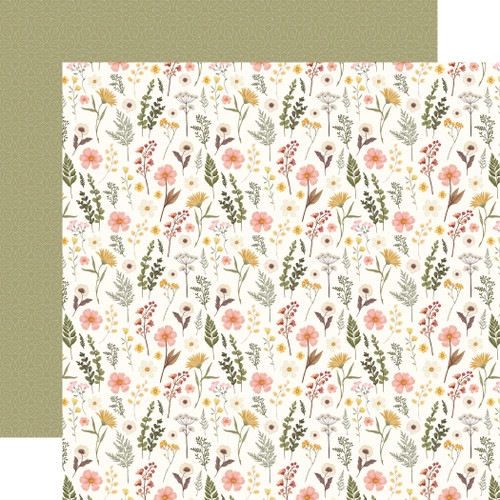 25 Pack - Pressed Floral Double-Sided Cardstock 12"x12"-Be Bold Stems - 5A0033YC-1H5MB - 810192596591