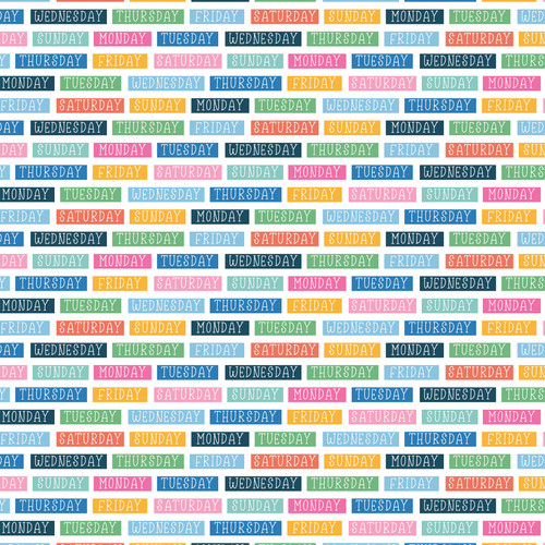 25 Pack - Plan On It Double-Sided Cardstock 12"X12"-Days Of The Week Labels - 5A0033ZJ-1H5PW