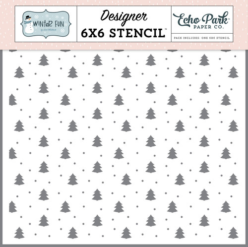 3 Pack - Winter Fun Stencil 6"X6"-Winter Pine Trees - 5A0033VJ-1H5KB - 810192596744