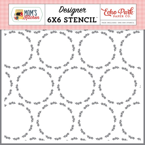 3 Pack - Mom's Kitchen Stencil 6"X6"-Circle Of Sprigs - 5A0033SG-1H5J1 - 810192594078