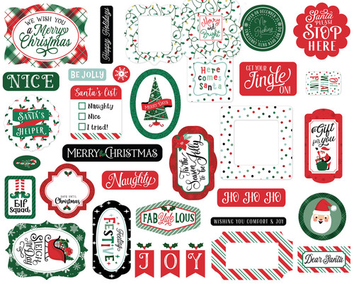3 Pack - Echo Park Ephemera-Icons, Christmas Express - 5A0033B3-1H53N