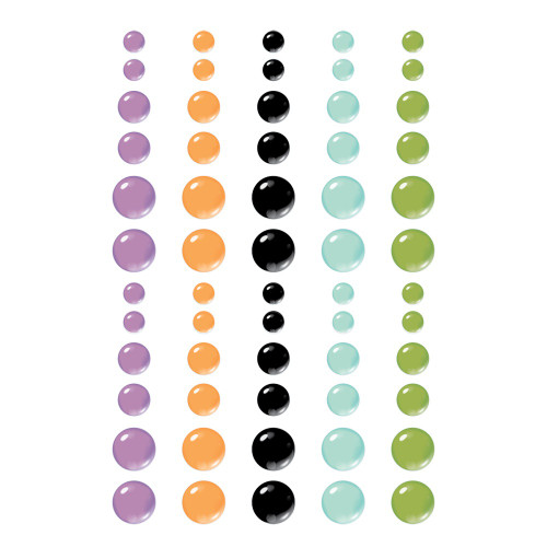 3 Pack - Simple Stories Glossy Enamel Dots 60/Pkg-Spooky Things - 5A00329X-1H3ZB