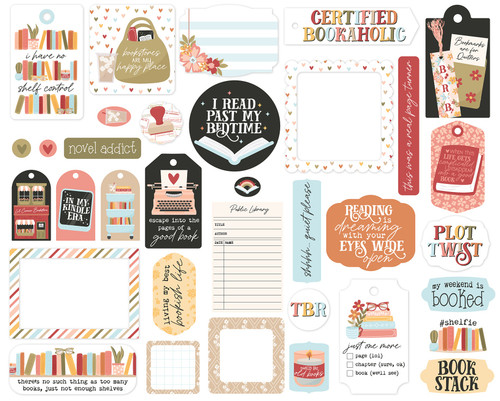 3 Pack - Echo Park Ephemera-Frames & Tags, Bookish - 5A0033ZB-1H5Q7