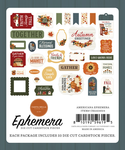 3 Pack - Carta Bella Ephemera-Icons, Americana - 5A0033H4-1H567 3 Pack - Carta Bella Ephemera-Icons, Americana - 5A0033H4-1H567