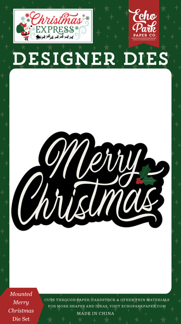 3 Pack - Christmas Express Small Die Set-Mounted Merry Christmas - 5A0033DQ-1H524 - 810192590544