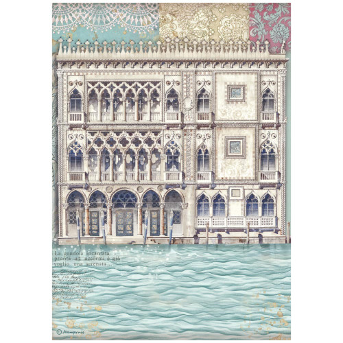 3 Pack - Stamperia Rice Paper Sheet A4-Venice City of Art Venice Palace museum - 5A0031SD-1H3CJ - 5993110044239