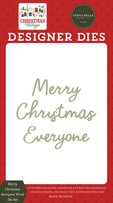 3 Pack - Christmas Village Small Die Set-Merry Christmas Everyone Word - 5A0033K1-1H592 - 810192591220