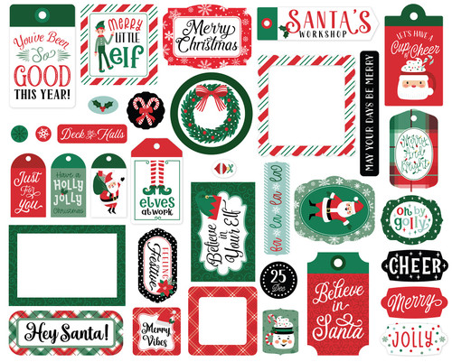 3 Pack - Echo Park Ephemera-Frames & Tags, Christmas Express - 5A0033B8-1H53Z