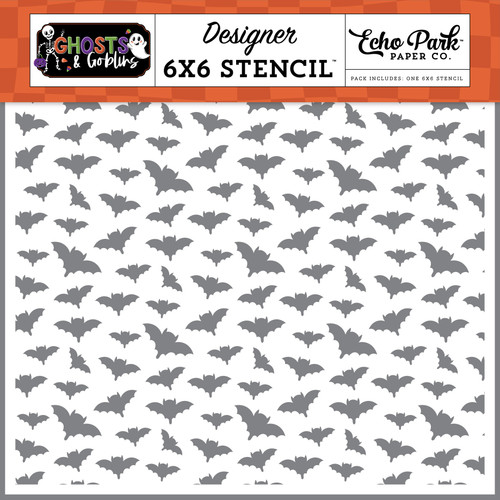 3 Pack - Ghosts And Goblins Stencil 6"X6"-Beware Of Bats - 5A0033DY-1H52M - 810179819262 3 Pack - Ghosts And Goblins Stencil 6"X6"-Beware Of Bats - 5A0033DY-1H52M - 810179819262