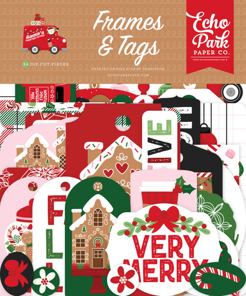 3 Pack - Echo Park Ephemera-Frames & Tags, Santas Christmas Delivery - 5A0033PR-1H5F0 - 810192592562