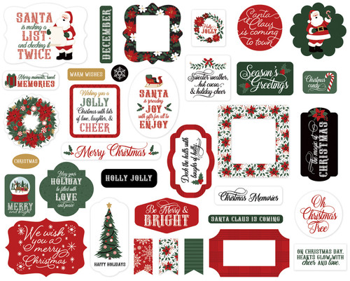 3 Pack - Echo Park Ephemera-Icons, Santa Claus - 5A0033P3-1H5G4