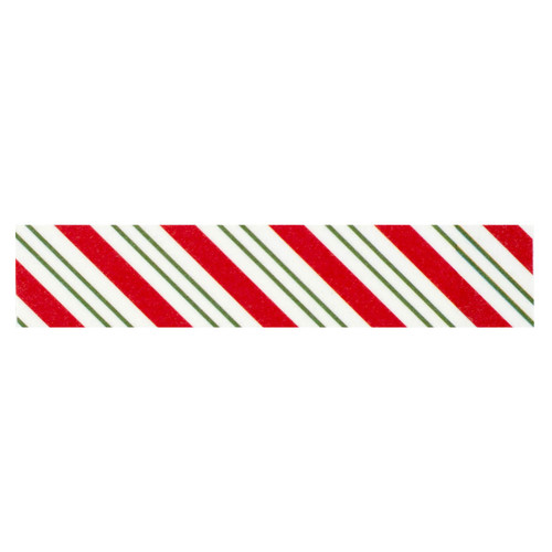 3 Pack - Christmas Express Washi Tape-Candy Cane Diagonal Stripe - 5A00339S-1H50J
