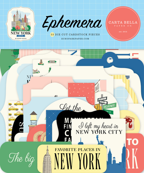 3 Pack - Carta Bella Cardstock Ephemera-Icons, New York City - 5A0033WJ-1H5LM - 810192596348