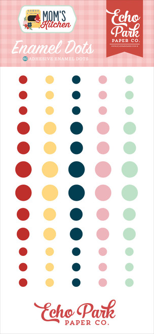 3 Pack - Echo Park Adhesive Enamel Dots-Mom's Kitchen - 5A0033RH-1H5GX - 810192590056
