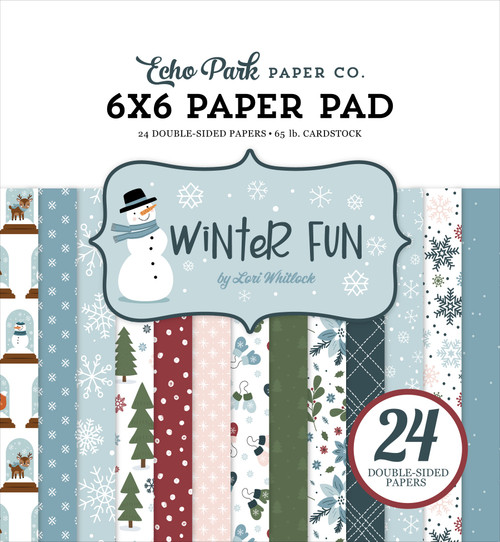 Echo Park Double-Sided Paper Pad 6"X6"-Winter Fun - 5A0033RL-1H5K6 - 810192595952