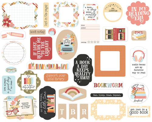 Echo Park Ephemera-Icons, Bookish - 5A0033ZP-1H5PK
