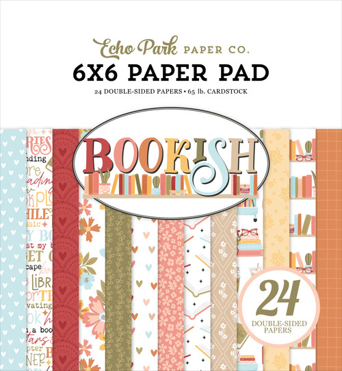 Echo Park Double-Sided Paper Pad 6"X6"-Bookish - 5A003401-1H5QN - 810192593125