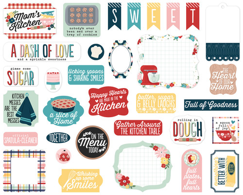 Echo Park Ephemera-Icons, Mom's Kitchen - 5A0033TP-1H5GH