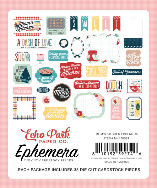 Echo Park Ephemera-Icons, Mom's Kitchen - 5A0033TP-1H5GH