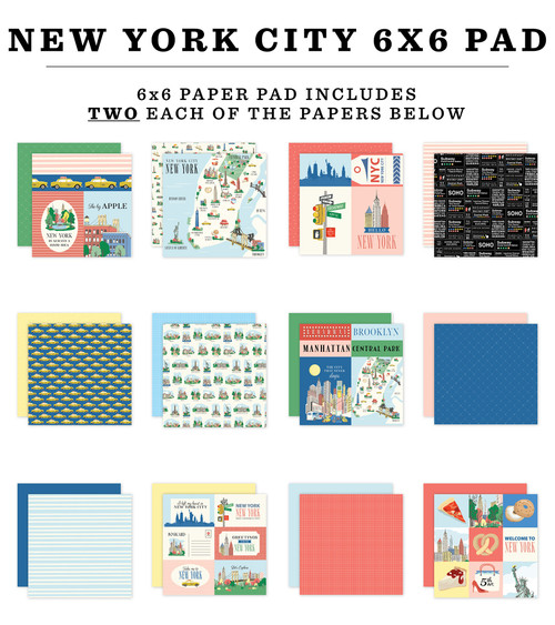 Carta Bella Double-Sided Paper Pad 6"X6"-New York City - 5A0033W3-1H5L6