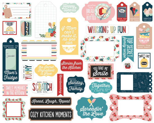 Echo Park Ephemera-Frames & Tags, Mom's Kitchen - 5A0033TN-1H5GL