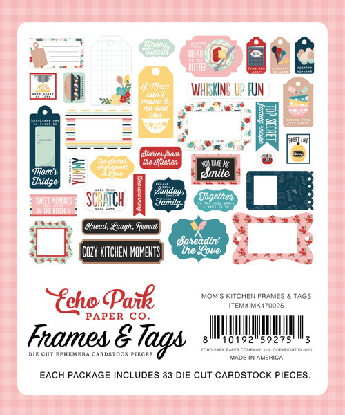 Echo Park Ephemera-Frames & Tags, Mom's Kitchen - 5A0033TN-1H5GL