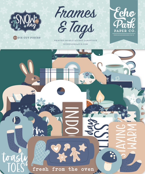 Echo Park Ephemera-Frames & Tags, Snow Day - 5A0033SN-1H5HX - 810192592944