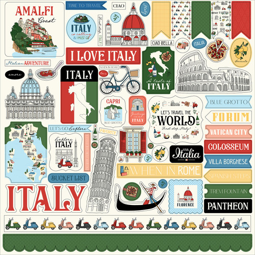 Christmas In The City Cardstock Stickers 12"X12"-Italy - 5A0033WM-1H5LL - 810192596416