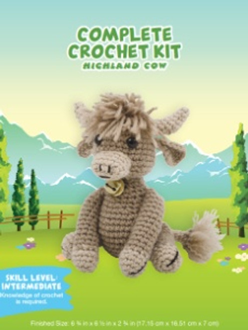 Fabric Editions Needle Creations Crochet Kit-Highland Cow - 5A0033JM-1H57Q - 699919418497