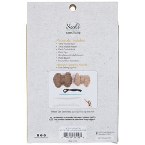 Fabric Editions Needle Creations Crochet Kit-Highland Cow - 5A0033JM-1H57Q Fabric Editions Needle Creations Crochet Kit-Highland Cow - 5A0033JM-1H57Q