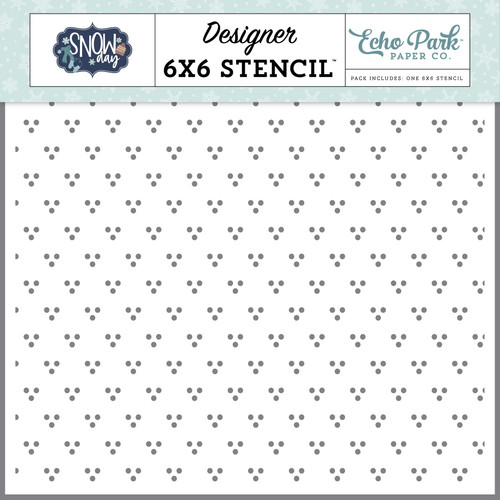 Snow Day Stencil 6"X6"-Winter Dot Clusters - 5A0033T1-1H5KP - 810192594108