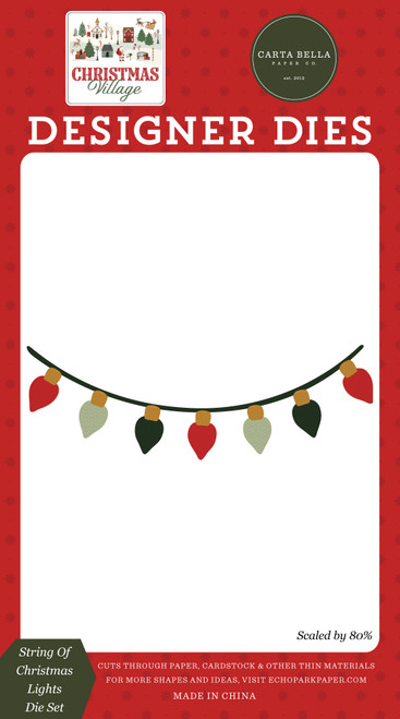Christmas Village Small Die Set-String Of Christmas Lights - 5A0033JY-1H581 - 810192591237