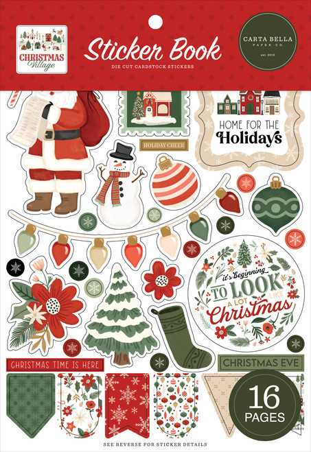 Carta Bella Sticker Book-Christmas Village - 5A0033K4-1H594 - 810179819811