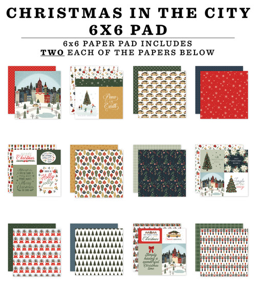 Carta Bella Double-Sided Paper Pad 6"X6"-Christmas In The City - 5A0033L7-1H59S
