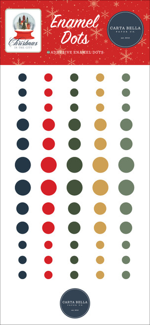 Carta Bella Adhesive Enamel Dots-Christmas In The City - 5A0033LH-1H5B2 - 810179819910