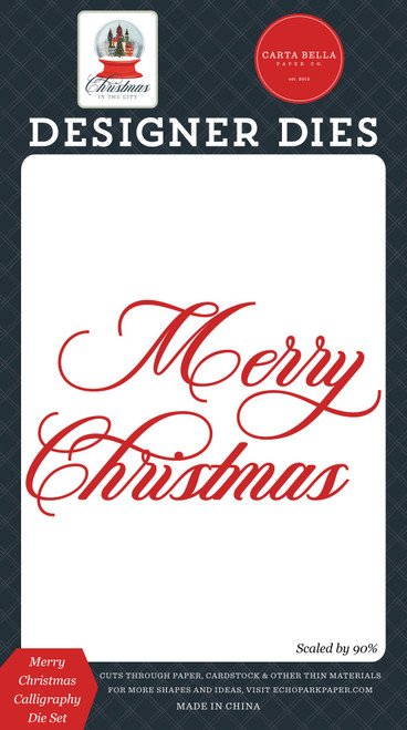 Christmas In The City Small Die Set-Merry Christmas Calligraphy - 5A0033LL-1H5BC - 810192590346