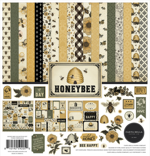 Carta Bella Collection Kit 12"X12"-Honey Bee - 5A0033HN-1H56S - 810192592050