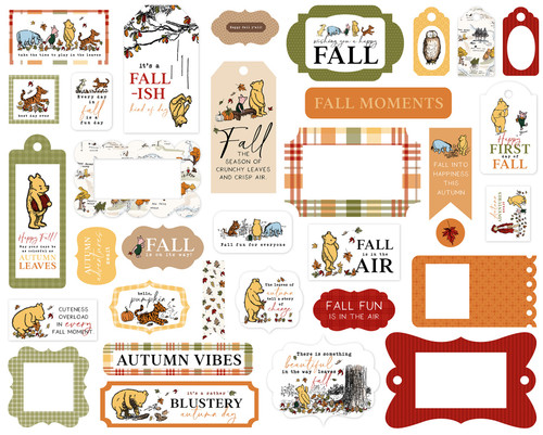 Echo Park Ephemera-Frames & Tags, Winnie The Pooh Autumn - 5A0033CV-1H53F