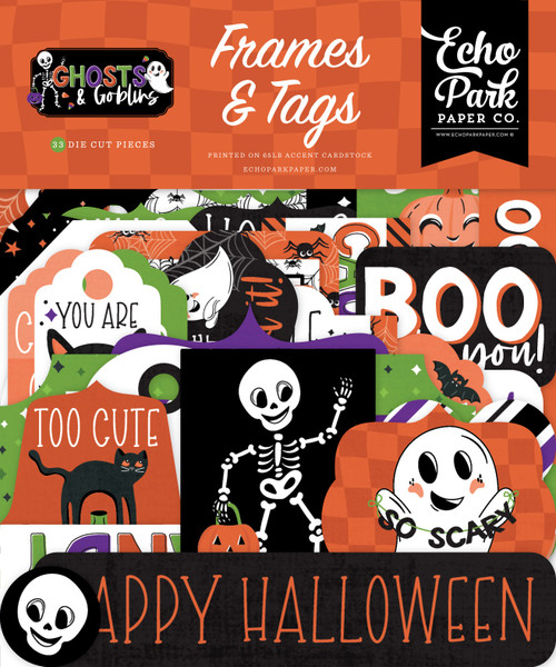 Echo Park Ephemera-Frames & Tags, Ghosts And Goblins - 5A0033BF-1H53S - 810179818760
