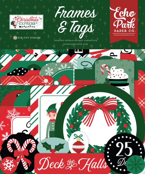 Echo Park Ephemera-Frames & Tags, Christmas Express - 5A0033B8-1H53Z - 810192592371